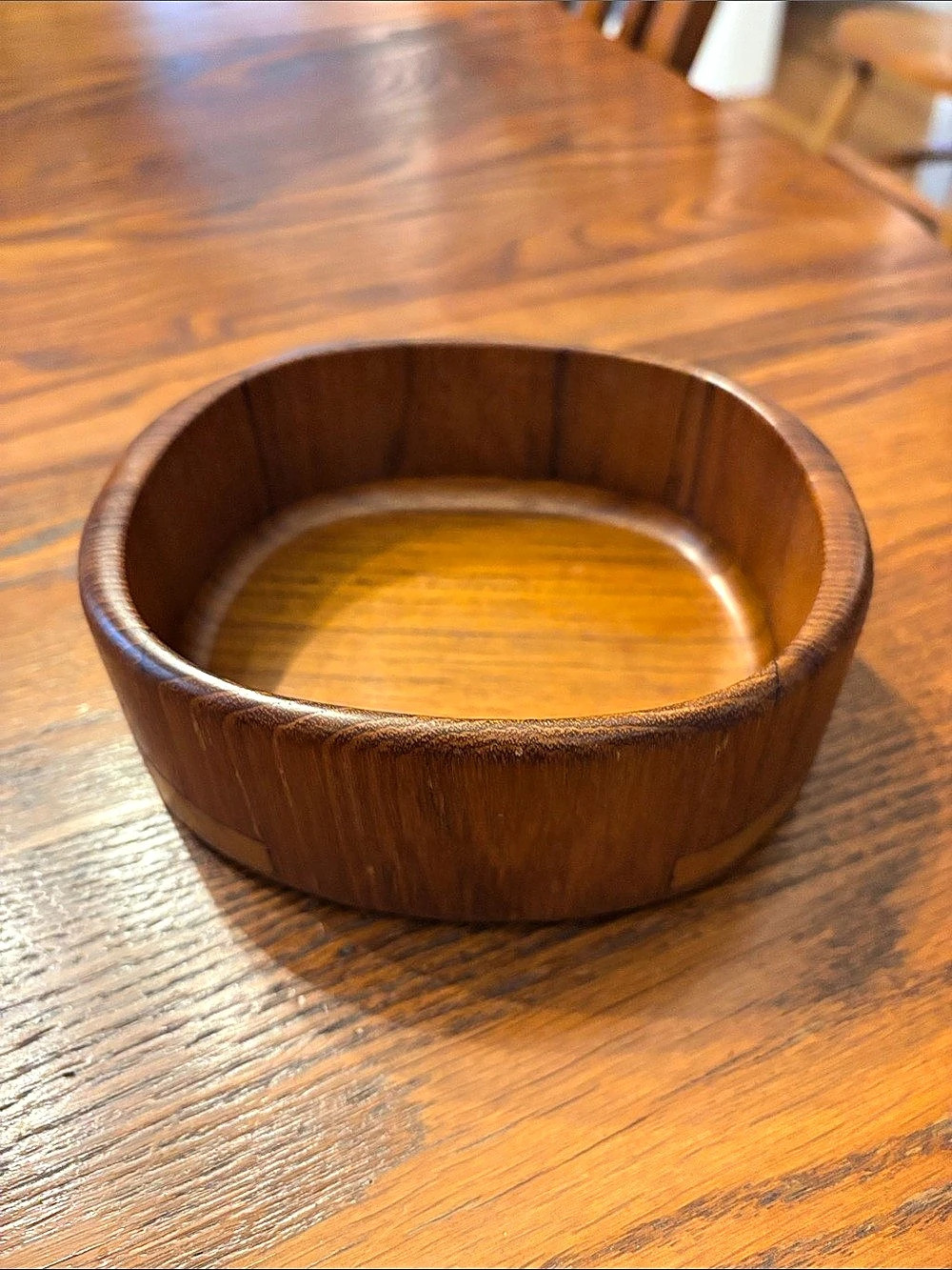Teak Wood Serving Bowl in Brown